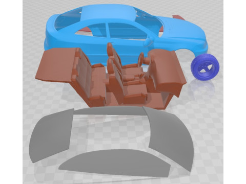 Mercedes Benz CLC 2008 Printable Car Modèles 3D en vedette