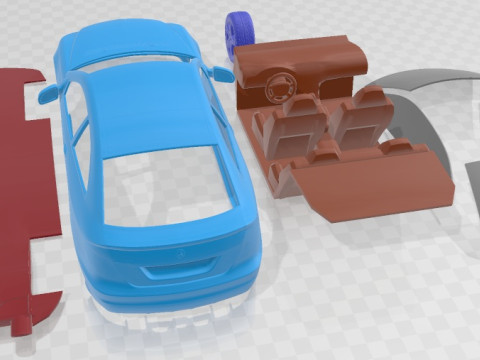 Mercedes Benz CLC 2008 Printable Car Modèles 3D en vedette