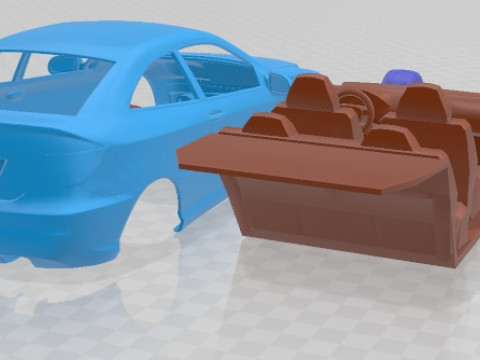 Mercedes Benz CLC 2008 Printable Car Modèles 3D en vedette