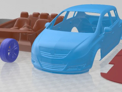 Opel Corsa 2007 Printable Car 3D Print Model