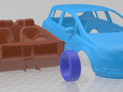 Opel Corsa 2007 Printable Car 3D printmodel