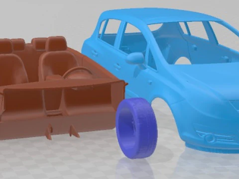 Opel Corsa 2007 Printable Car 3D Print Model