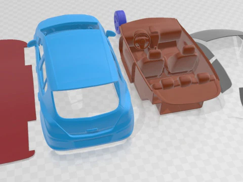 Opel Corsa 2007 Printable Car 3D Print Model