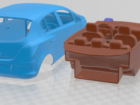 Opel Corsa 2007 Printable Car 3D Print Model