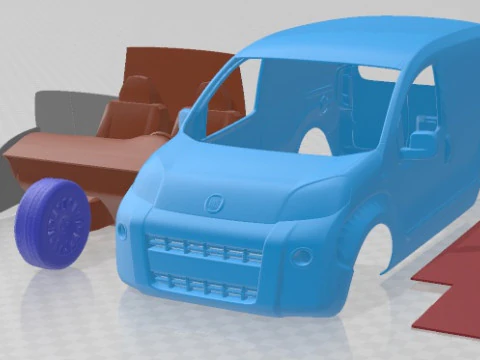 Fiat Fiorino 2008 Printable Van 3D Print Model