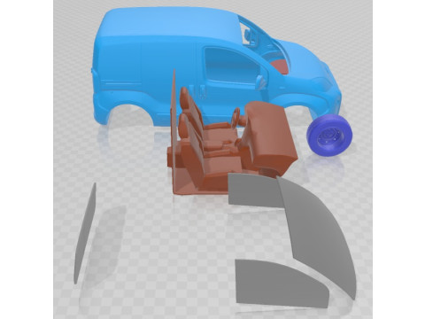 Fiat Fiorino 2008 Printable Van 3D Print Model