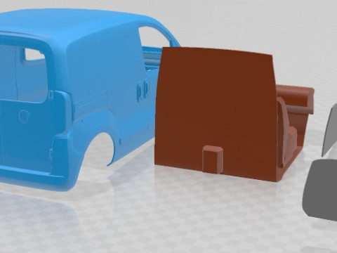 Fiat Fiorino 2008 Printable Van 3D Print Model