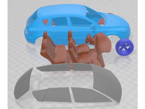 Mazda 3 Hatchback 2003 Printable Car Modelo de impresión 3D