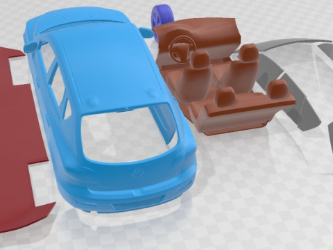 Mazda 3 Hatchback 2003 Printable Car Modelo de impresión 3D