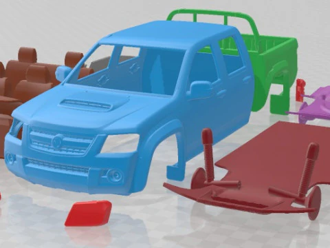 Holden Colorado CrewCab LX 2008 Voiture imprimable Modèles 3D en vedette