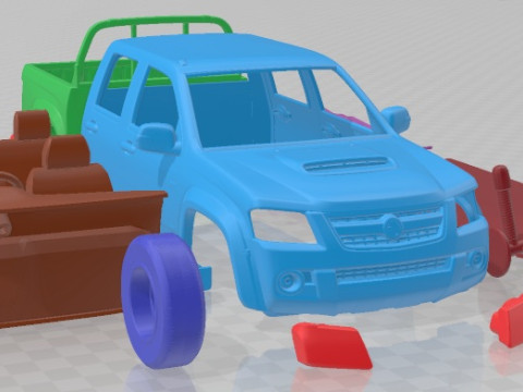 Holden Colorado CrewCab LX 2008 Printable Car Modelo de Impressão 3D