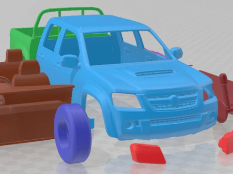 Carro para impress&atilde;o Holden Colorado CrewCab LX 2008 Modelo de Impressão 3D