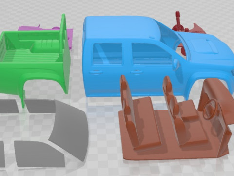 Holden Colorado CrewCab LX 2008 Printable Car Modelo de Impressão 3D