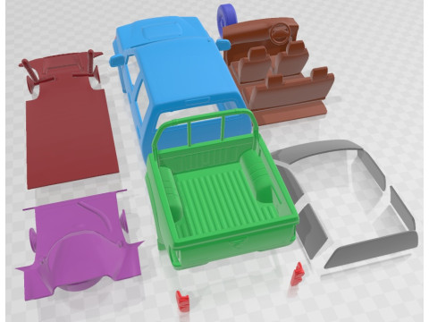 Holden Colorado CrewCab LX 2008 Printable Car Modelo de Impressão 3D