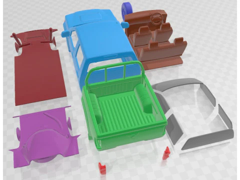 Carro para impress&atilde;o Holden Colorado CrewCab LX 2008 Modelo de Impressão 3D