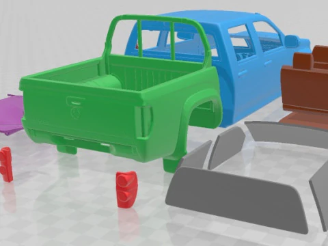 Carro para impress&atilde;o Holden Colorado CrewCab LX 2008 Modelo de Impressão 3D