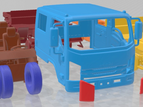Isuzu NPS 300 CrewCab Chassis Truck 2015 Printable Modèles 3D en vedette