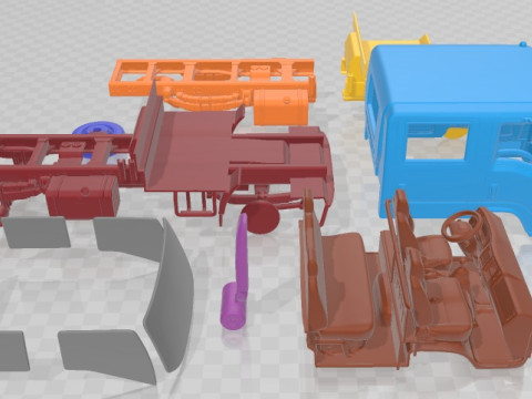 Isuzu NPS 300 CrewCab Chassis Truck 2015 Printable Modèles 3D en vedette