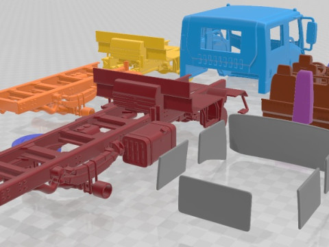 Isuzu NPS 300 CrewCab Chassis Truck 2015 Printable Modèles 3D en vedette