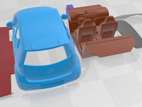 Opel Agila 2009 Printable Car 3D Print Model