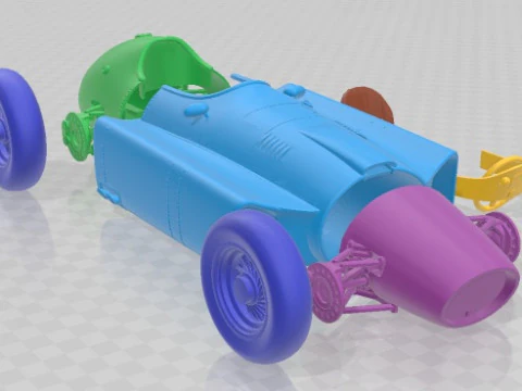 Ferrari D50 1956 Printable Car 3D Print Model