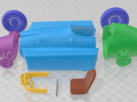 Ferrari D50 1956 Printable Car 3D Print Model