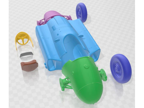 Ferrari D50 1956 Printable Car 3D Print Model