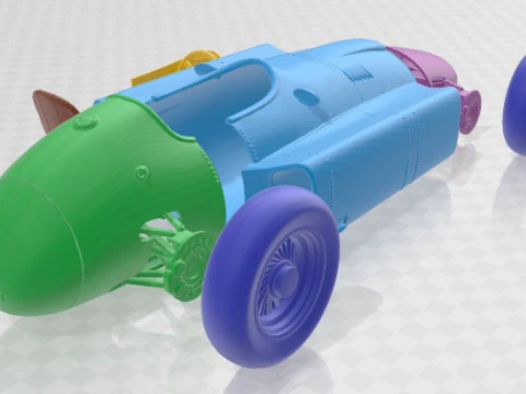 Ferrari D50 1956 Printable Car 3D Print Model