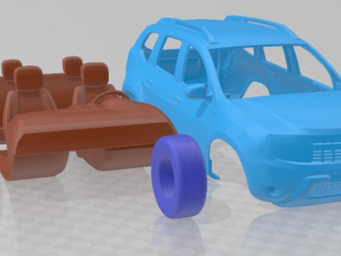 Dacia Duster 2011 Printable Car Model Cetak 3D