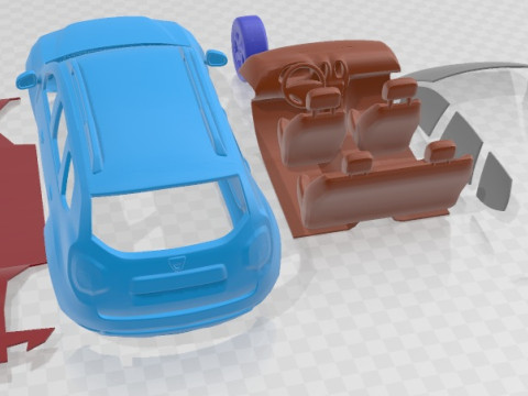 Dacia Duster 2011 Printable Car Model Cetak 3D