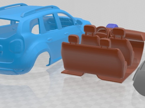 Dacia Duster 2011 Printable Car Model Cetak 3D