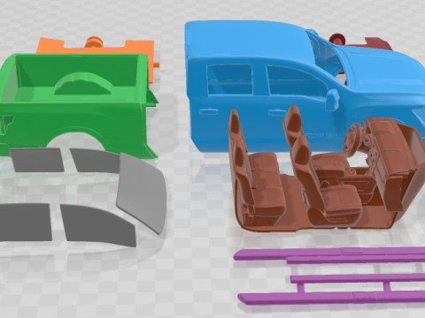Nissan Titan XD Pro 4x 2016 Printable Car 3D printmodel