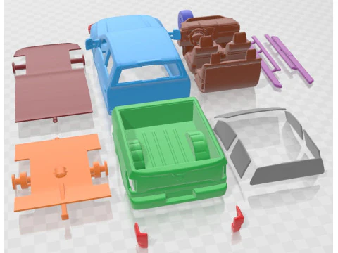 Carro imprim&iacute;vel Nissan Titan XD Pro 4x 2016 Modelo de Impressão 3D