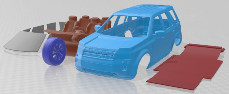 Land Rover Freelander 2011 Printable Car 3D Print Model .c4d .max .obj .3ds .fbx .stl .blend 