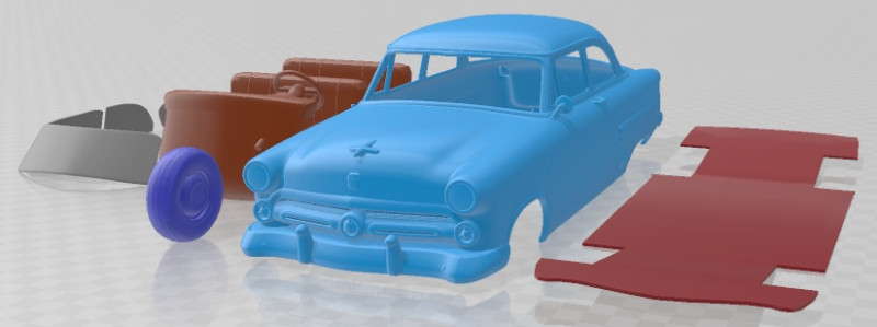 Mainline 70A Tudor Sedan 1952 Printable Car 3D printmodel .c4d .max .obj .3ds .fbx .stl .blend 