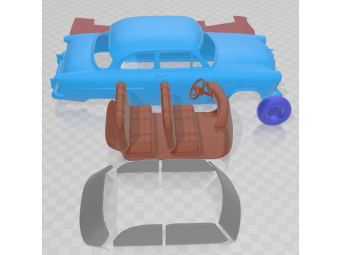 Mainline 70A Tudor Sedan 1952 Printable Car 3D printmodel