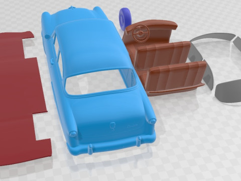 Mainline 70A Tudor Sedan 1952 Printable Car 3D printmodel