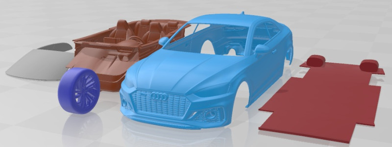 Audi RS5 Coupe 2020 Printable Car 3D printmodel .c4d .max .obj .3ds .fbx .stl .blend