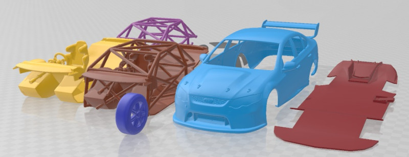 Falcon FG V8 2014 Printable Car Model do druku 3D .c4d .max .obj .3ds .fbx .stl .blend