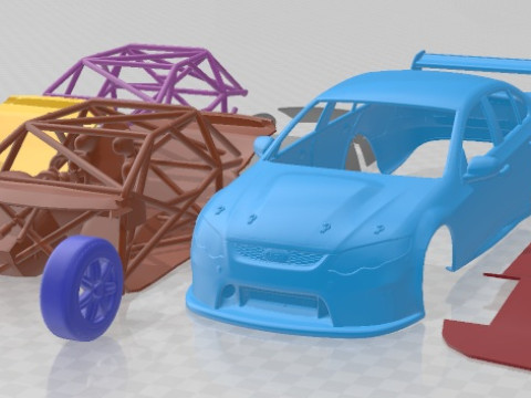 Falcon FG V8 2014 Printable Car Modèles 3D en vedette
