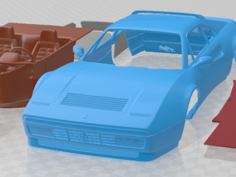 Ferrari 328 GTB 1985 Printable Car Modello di stampa 3D
