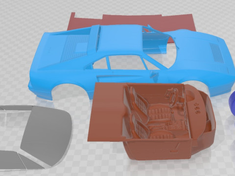 Ferrari 328 GTB 1985 Printable Car Modelo de impresión 3D