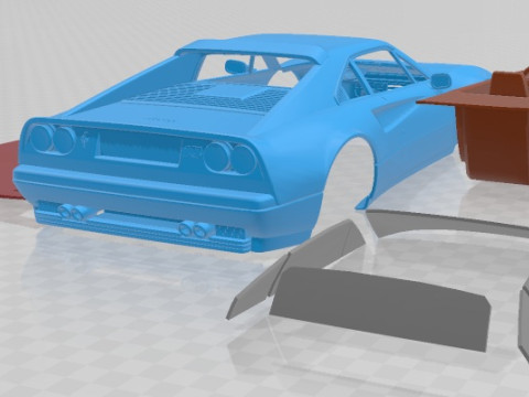 Ferrari 328 GTB 1985 Printable Car Modelo de impresión 3D