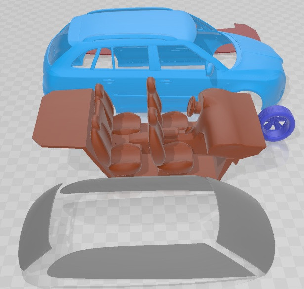 Skoda Fabia Combi 2008 Printable Car 3D printmodel .c4d .max .obj .3ds .fbx .stl .blend