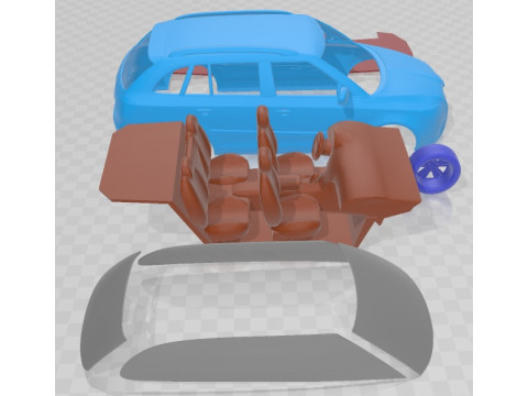 Skoda Fabia Combi 2008 Printable Car Modèles 3D en vedette