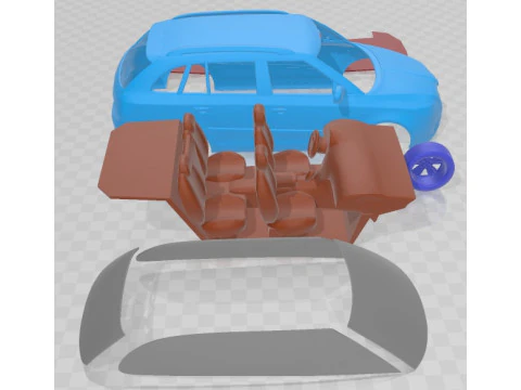 Skoda Fabia Combi 2008 Printable Car 3D Print Model