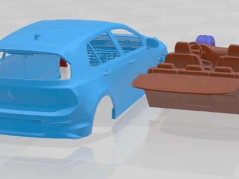 Volkswagen Golf 8 R 2022 Printable Car 3D Print Model