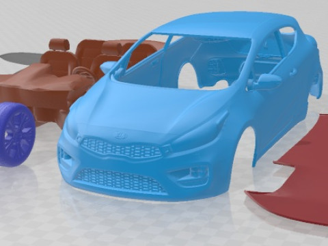 Kia Pro Ceed GT 2014 Printable Car 3D Druckmodell