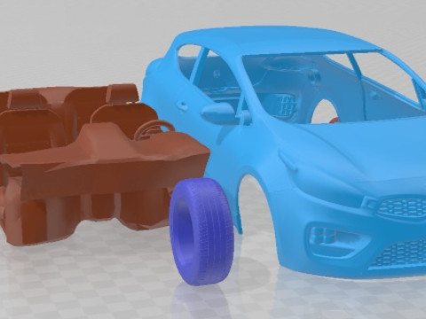 Kia Pro Ceed GT 2014 Printable Car 3Dプリントモデル