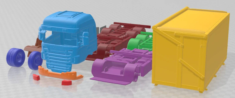 Scania R730 Printable Truck 3D Print Model .c4d .max .obj .3ds .fbx .stl .blend 